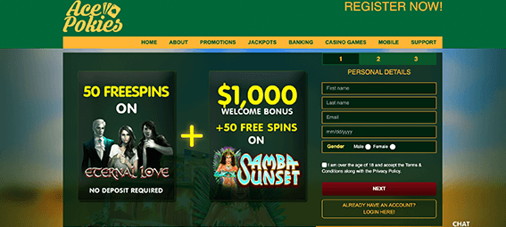 Ace Pokies Casino – No Deposit Bonus Offer